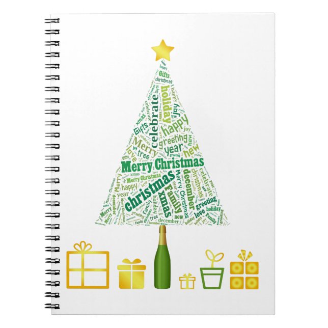 Gifts Christmas tree green Notebook (Front)