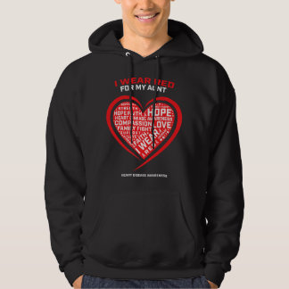 Gifts Clothes I Wear Red For My Aunt Heart Disease Hoodie