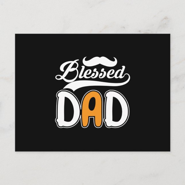Gifts Dad | Blessed Dad Postcard (Front)