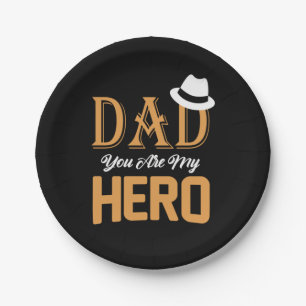 Gifts Dad   Dad You Are My Hero Paper Plate