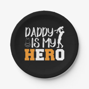 Gifts Dad   Daddy Is My Hero Paper Plate