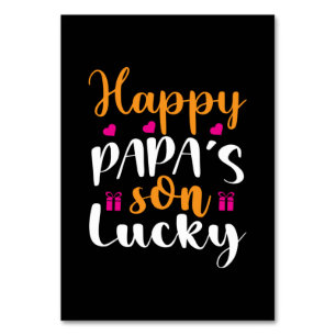 Gifts Dad Happy Papa's Son Lucky Table Number