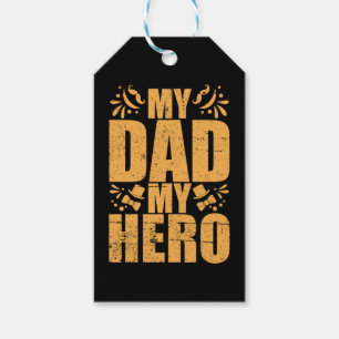 Gifts Dad My Dad My Hero Gift Tags