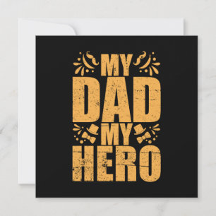 Gifts Dad My Dad My Hero Holiday Card