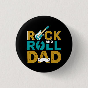 Gifts Dad   Rock And Roll Dad 3 Cm Round Badge