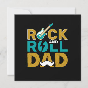 Gifts Dad Rock And Roll Dad Holiday Card