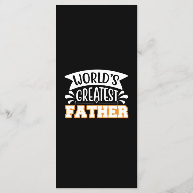 Gifts Dad | World's Greatest Father Menu (Front)