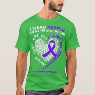 Gifts Dementia Mother In Law Purple Mom Alzheimers T-Shirt