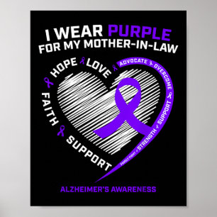 Gifts Dementia Mother In Law Purple Mum Heimers Aw Poster