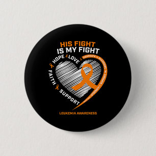 Gifts Fighter Leukaemia Awareness Husnd Men Leukem 6 Cm Round Badge