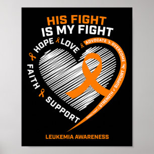 Gifts Fighter Leukemia Awareness  Husband Men Leuk Poster