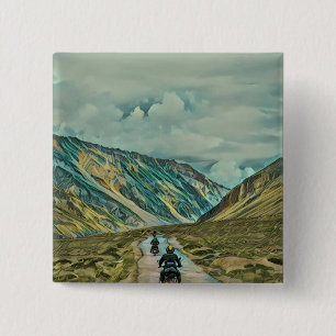Gifts for a motorcycle rider 15 cm square badge