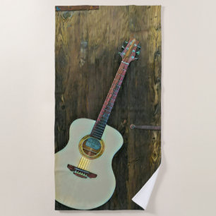 Gifts for a musician guitarist beach towel