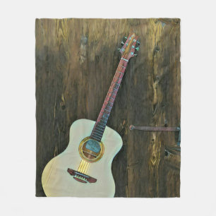 Gifts for a musician guitarist fleece blanket