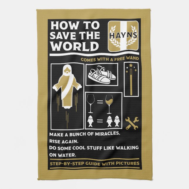 Gifts For Atheists Tea Towel (Vertical)