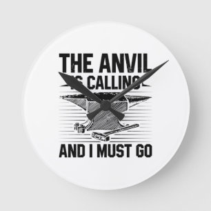 Gifts for blacksmiths round clock