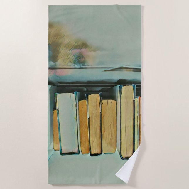 Gifts for book lovers beach towel (Front)