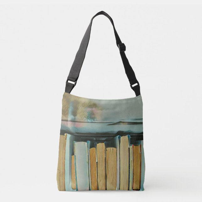 Gifts for book lovers crossbody bag (Front)