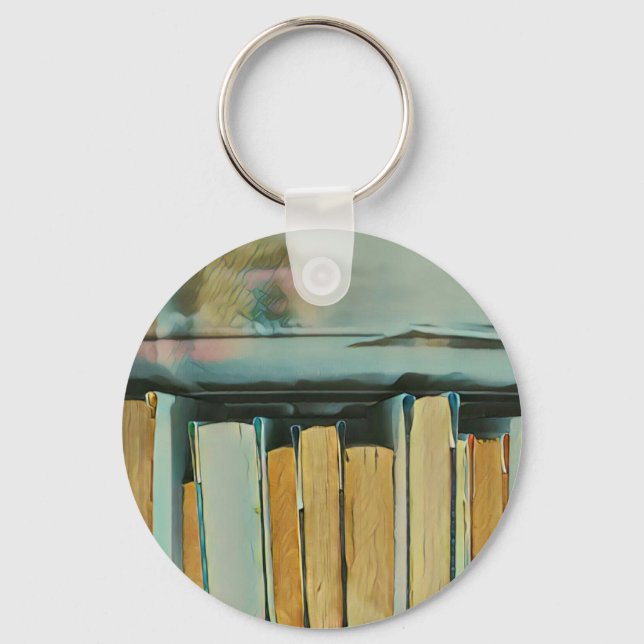 Gifts for book lovers key ring (Front)