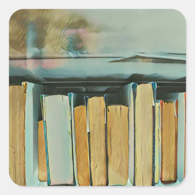 Gifts for book lovers square sticker (Front)