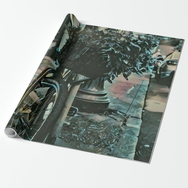 Gifts for cyclists 2022 wrapping paper (Unrolled)