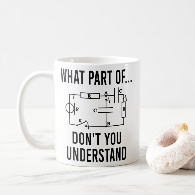 gifts for electrical engineer, gifts electricians  coffee mug (With Donut)