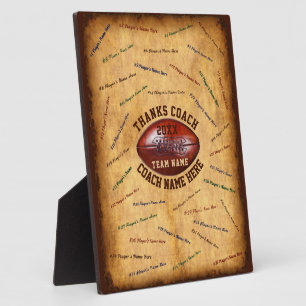 Gifts for Football Coaches, Football Coach Plaques