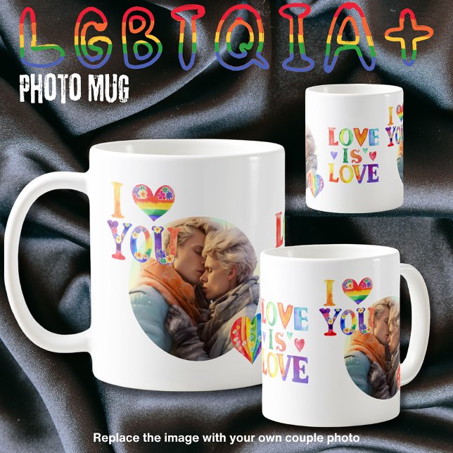Gifts for Gay Trans LGBTQIA Couples Personalised Coffee Mug (Creator Uploaded)
