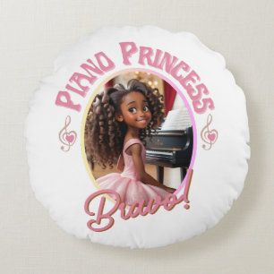 Gifts for gils who love to play the piano round cushion