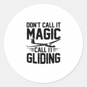 Gifts for glider pilots classic round sticker