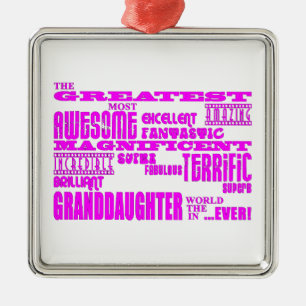 Gifts for Granddaughters : Greatest Granddaughter Metal Tree Decoration