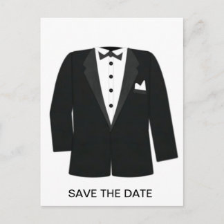 GIFTS FOR GROOM'S OR BLACK TIE EVENTS ANNOUNCEMENT POSTCARD