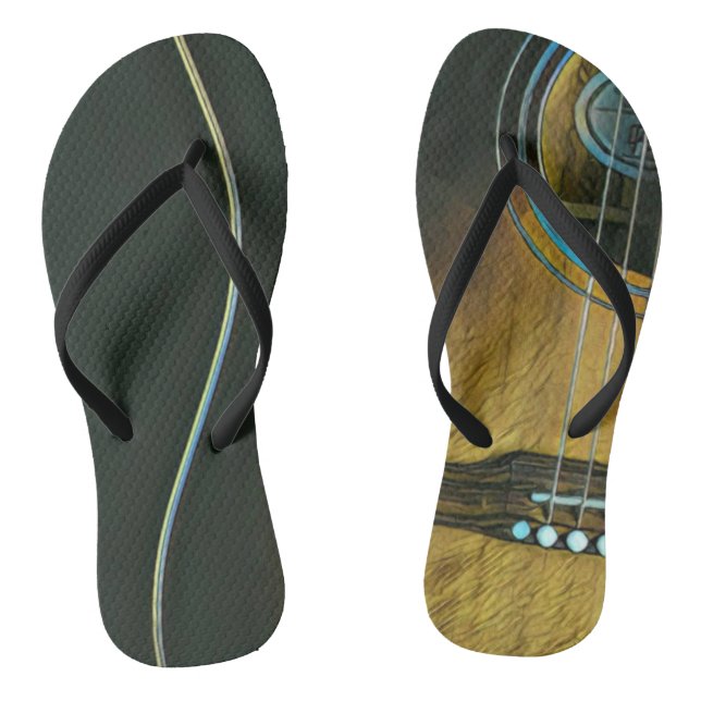 Gifts for guitar lovers thongs (Footbed)