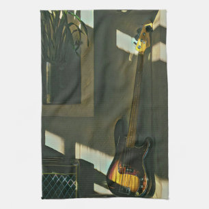 Gifts for guitar players tea towel