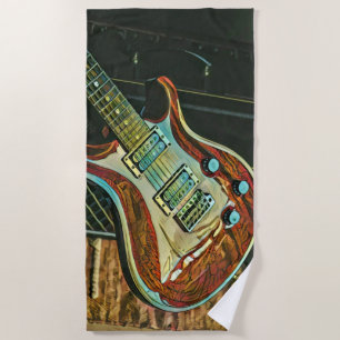 Gifts for guitarist beach towel