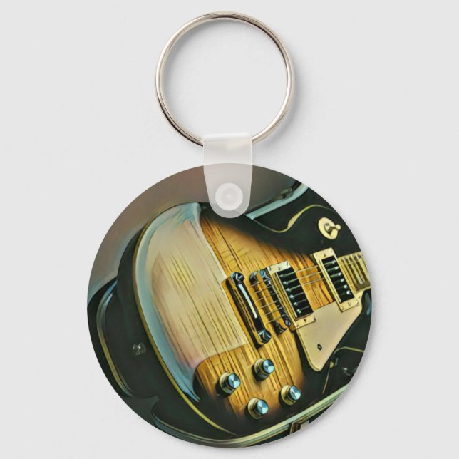 Gifts for guitarist key ring (Front)