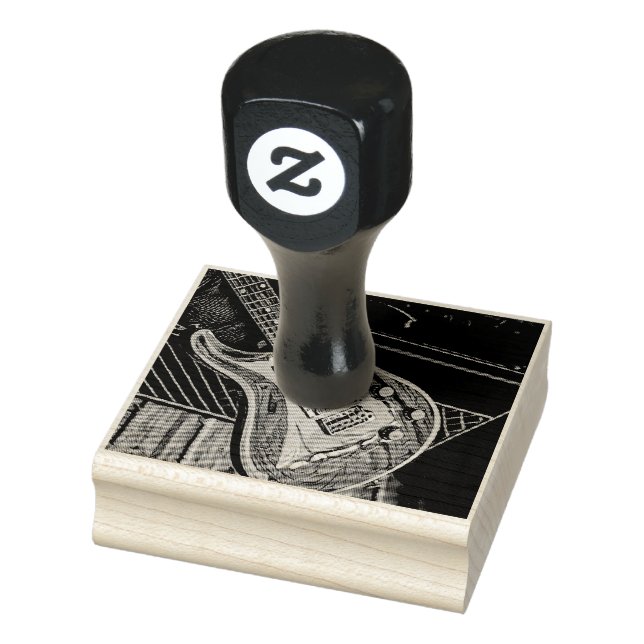 Gifts for guitarist rubber stamp (Stamp)