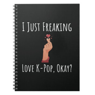 Gifts For Kpop Fans Heart Finger Korean Notebook