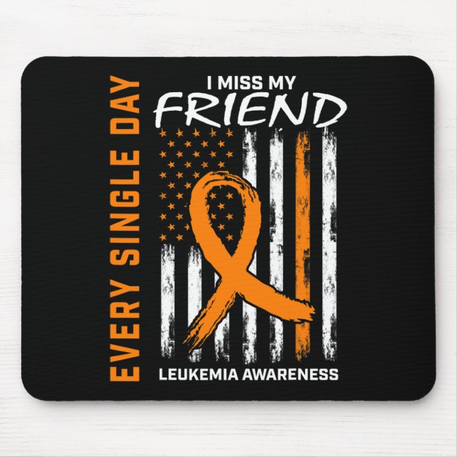 Gifts For Loss Of Friend Leukaemia Awareness Flag  Mouse Pad (Front)