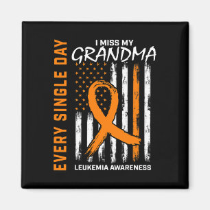 Gifts For Loss Of Grandma Leukaemia Awareness Flag Magnet