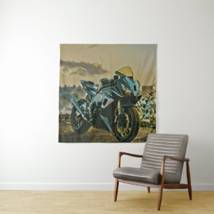Gifts for motorcyclist tapestry