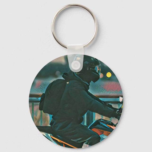 Gifts for motorcyclists key ring (Front)