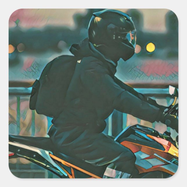 Gifts for motorcyclists square sticker (Front)