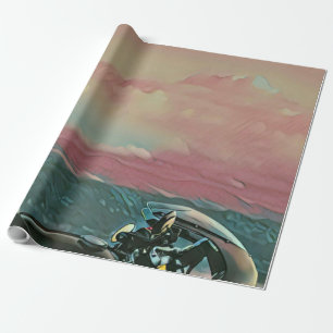 Gifts for motorcyclists wrapping paper