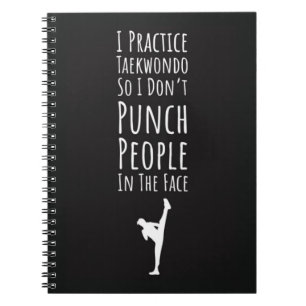 Gifts For Taekwondo Students Martial Artist TKD Notebook
