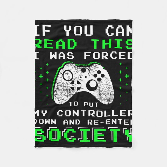Gifts For Teen Boys - If You Can Read This Video G Fleece Blanket (Front)