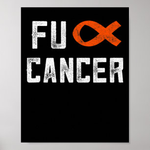 Gifts For Women Fck Cancer Chemo F Cancer Distress Poster