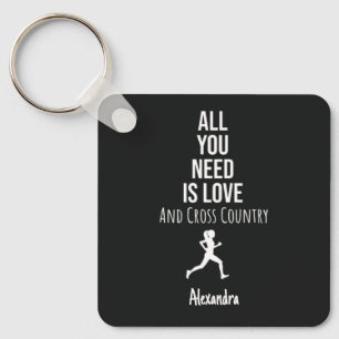 Gifts For XC Runners Custom Cross Country Key Ring