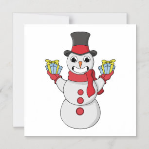 Gifts for you from Snowman Magnetic Invitation