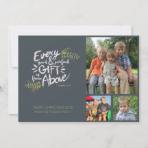 Gifts from Above Religious Christmas Photo Card